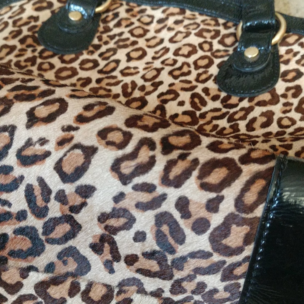 Talbots leopard print patent leather bag - Picture 5 of 14